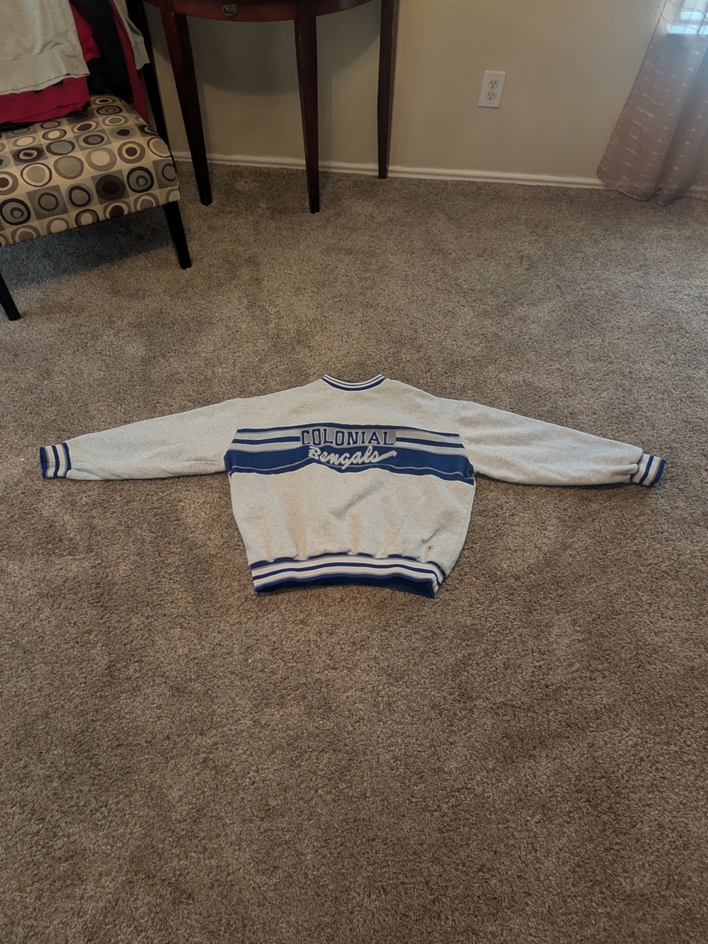 Mens Vintage 80s Varsity Spirit Fashions Colonial Bengals Sweatshirt Size XXL